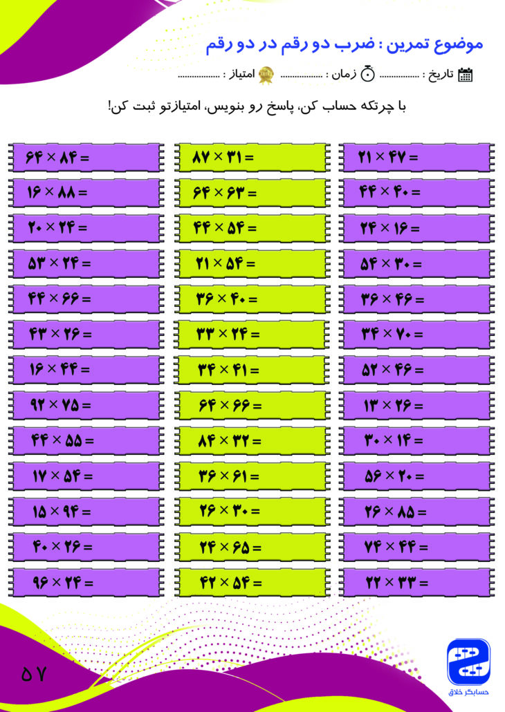 آموزش ضرب چرتکه